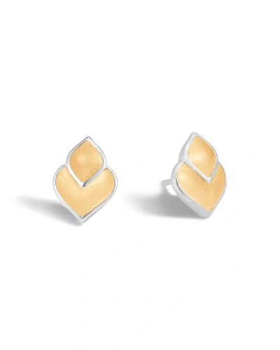 John Hardy 18k Yellow Gold And Sterling Silver Legends Naga Stud Earrings In Gold/silver