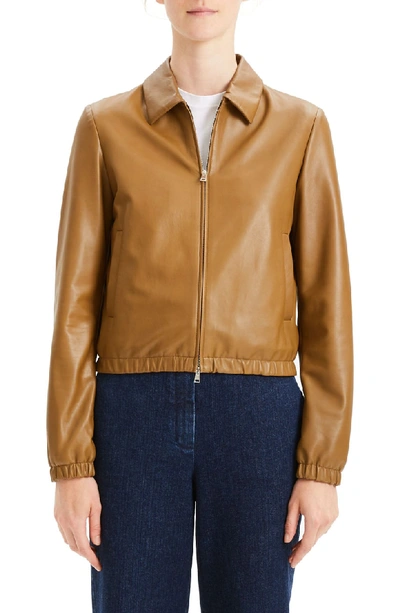 Theory clearance leather bomber