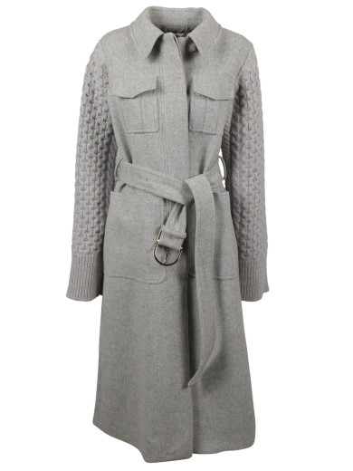 Stella Mccartney Belted Coat In Grey | ModeSens