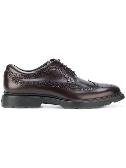 Hogan H304 New Route Derby Shoes In Burgundy | ModeSens