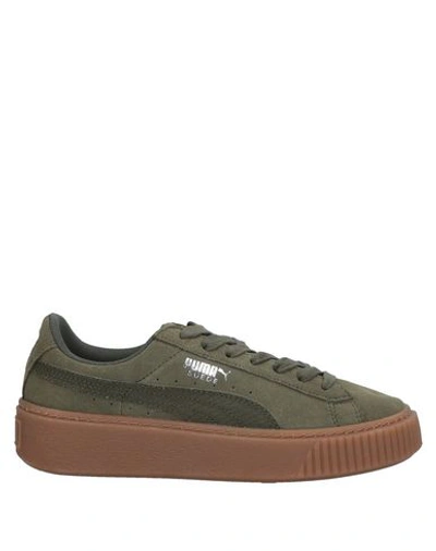 Puma Sneakers In Military Green