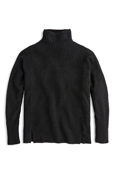Jcrew Mock Neck Cashmere Sweater In Black