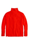 Jcrew Mock Neck Cashmere Sweater In Bright Cerise