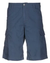 Carhartt Man Shorts & Bermuda Shorts Blue Size 26 Cotton