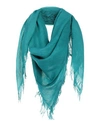 Not Shy Square Scarf In Deep Jade