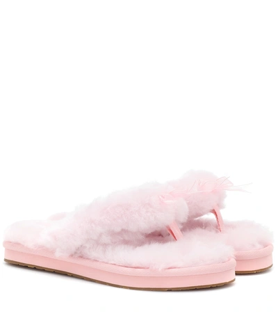 Ugg Fluff Flip Flop Iii Slippers In Pink