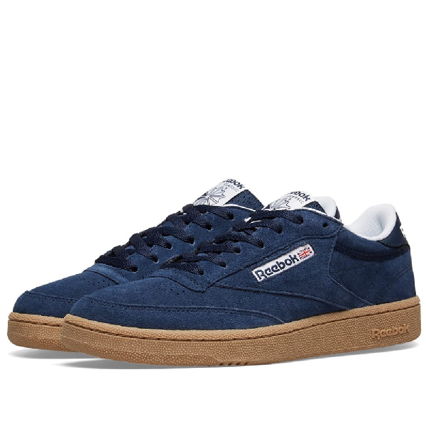 reebok club c blue suede