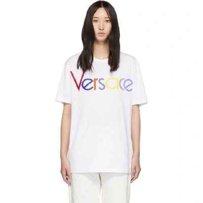 Versace White Vintage Logo T-shirt In A001 White