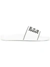 Versace Logoed Rubber Sliders In White