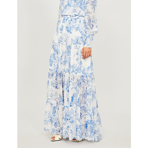 Details about  / $168 NEW Oscar de la Renta Nightgown Short Blue White Crochet Pima Cotton S