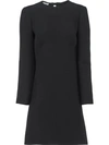 Miu Miu Long-sleeve Bow-back Dress, Black