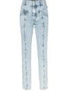 Isabel Marant Lorricka Acid-washed High-waist Skinny Jeans In Blue