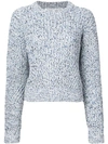 Veronica Beard Ryce Cotton Crewneck Pullover Sweater In Blue