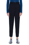 Akris Punto Fred Belted Cropped Wool Tricot Pants In Black