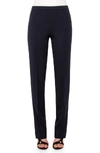 Akris Punto Francoise Scalloped-cuff Jersey Pants In Nero Crema