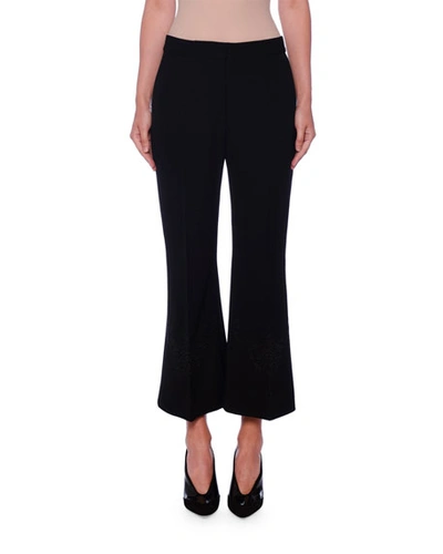 Stella Mccartney Anglais Flare Crop Trousers In Black