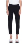 Akris Punto Frankie Straight-leg Cotton-stretch Cropped Pants In Black