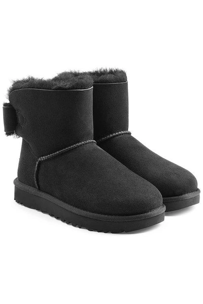Ugg Mini Balley Bow Boots In Black