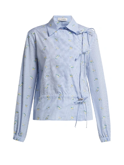 Altuzarra Asymmetric Floral-print Cotton Shirt In Blue Multi