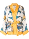 Gucci Intrigue-print Silk Kimono-style Jacket In Multi