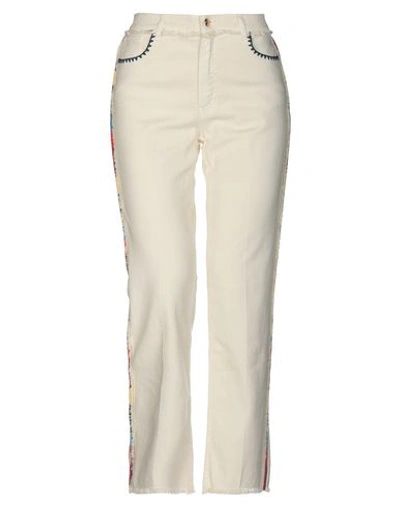 Etro Denim Pants In Ivory