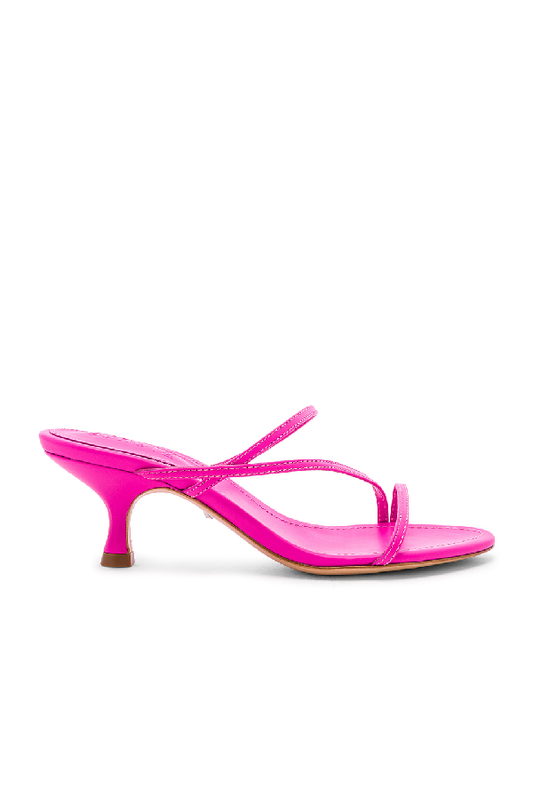 neon pink kitten heels