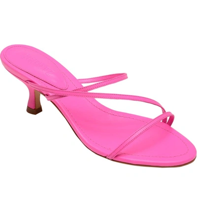 Schutz Women's Evenise Neon Kitten Heel Sandals In Neon Pink