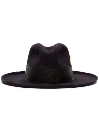Nick Fouquet Midnight Purple Stitch Embellished Fur Hat
