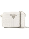 Prada Diagramme Cross-body Bag In White