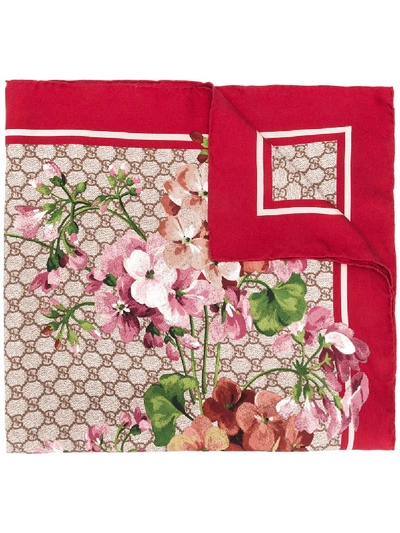 Gucci Gg Bloom Scarf - Red