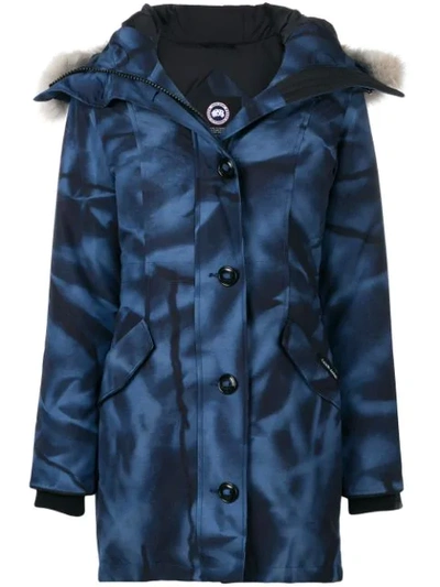 Canada Goose Fur Trimmed Hood Parka In Blue