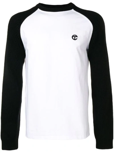 Telfar Sweatshirt Mit Aufgesticktem Logo In White