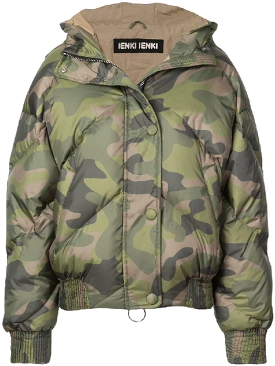 Ienki Ienki Camouflage Puffer Jacket - Green