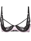 Fleur Du Mal Peek-a-boo Cutout Underwire Bra In Wisteria