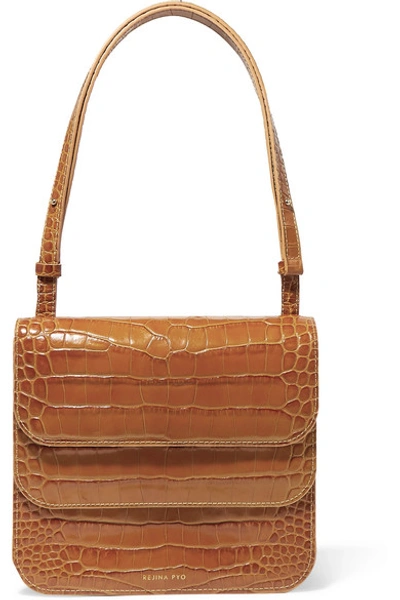 Rejina Pyo Ana Croc-effect Leather Shoulder Bag In Brown