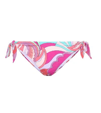 Emilio Pucci Beach Printed Bikini Bottoms In Pink