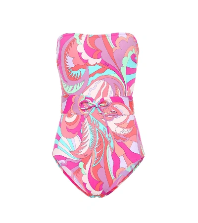 Emilio Pucci Beach Printed Swimsuit In Pink