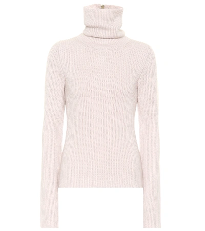 Bottega Veneta Cashmere-blend Turtleneck Sweater In Pink
