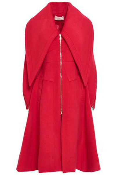 Antonio Berardi Wool-blend Felt Coat In Red