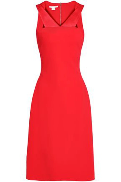 Antonio Berardi Woman Satin-paneled Ponte Dress Red
