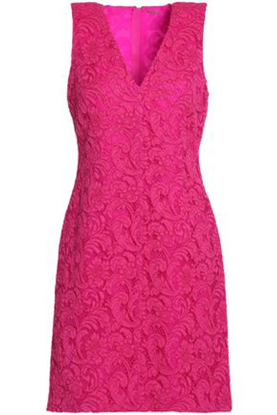 Adam Lippes Woman Cotton-blend Corded Lace Mini Dress Fuchsia