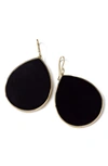 Ippolita Polished Rock Candy 18-karat Gold Onyx Earrings In Onyx Slice