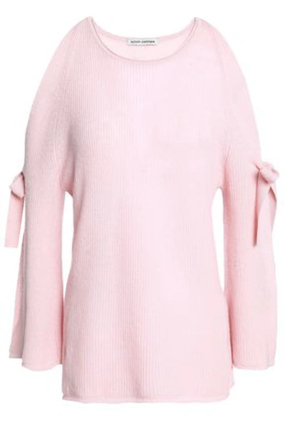 Autumn Cashmere Woman Bow-detailed Cashmere Sweater Baby Pink