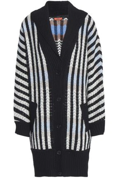Missoni Woman Striped Wool-blend Jacquard Sweater Black
