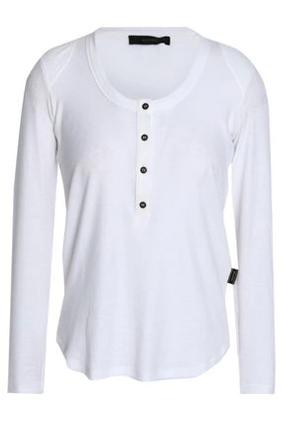 Belstaff Woman Ribbed Stretch-jersey Top White