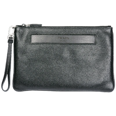 Prada Men's Briefcase Document Holder Wallet In Black