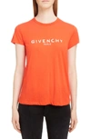 Givenchy Logo-graphic Short-sleeve Fitted Tee In 600-red