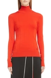 Givenchy 4g Ribbed Turtleneck Sweater In Rouge Vif