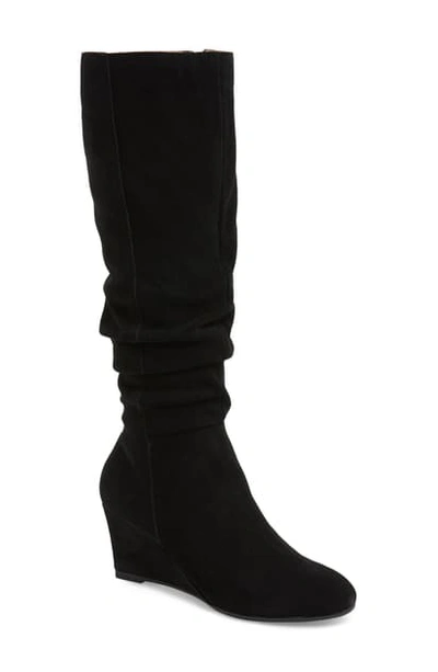 Bettye Muller Concept Concepts Carole Knee High Boot In Black Suede