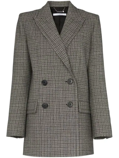 Givenchy Double-breasted Checked Wool Blazer In 015 - Black/natural